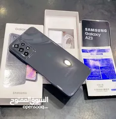  5 مستعمل قليل على الفحص مكفول Samsung A23 رام 6 واضافه 6 جيجا 128 أغراضة والكرتونه الاصلية متوفر توصيل