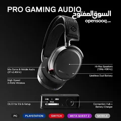  5 SteelSeries Arctis Pro Wireless Gaming Headset - High Fidelity 2.4 GHz Wireless - Mixable Bluetooth