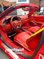  7 فيراري 488 spider موديل 2016 V8 661HP وكالة عمان تحت الضمان وسيرفس وكالة