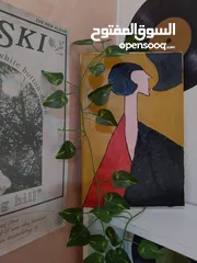  4 لوحة فنية يدوية.  Hand-painted artwork acrylic paint
