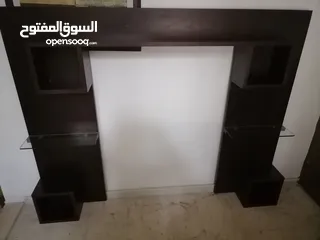  5 ديكور شاشة ثقيل  ورفوف زجاج