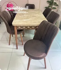  23 طاولة سفرة مستطيلة أنيقة مع 6 كراسي فخامة وعملية