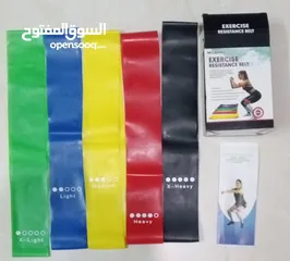  9 بكج مطاط تمارين المقاومه الرياضيه طقم عدد 5 قطع حبل مطاط رياضي طقم  شريط مقاومه رياضه