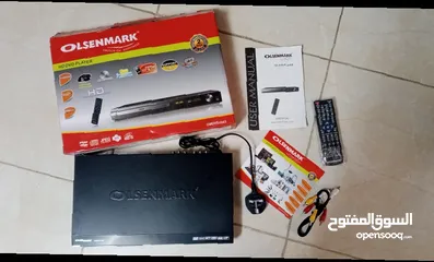  20 مشغل دي في دي DVD حديث نوع Olsenmark شاشة تحكم ريموت مخارج HDML MP3  و USB