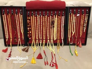  3 مسابح من الكهرمان الطبيعي / كهرب طبيعي 100/100 من اجود وارقا الخامات الطبيعيه بولوني / وكلنغرادي