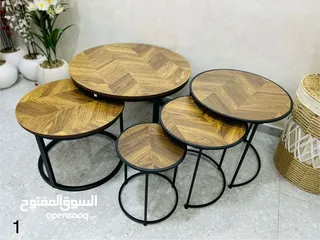  4 طاولات مودرن متداخلة بتصاميم فاخرة وعملية اختيار مثالي لديكور عصري ومساحة أنيقة!