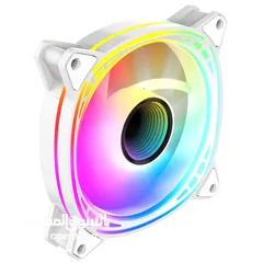  9 Huntkey GX120 ARGB Arctic Circle PC Gaming Fan 120mm 1200RPM مروحة تبريد مع اضاءة