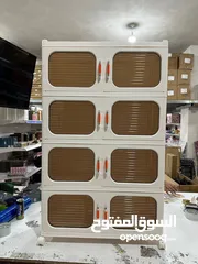  2 الخزانة العملاقة – لمسة رفاهية لبيتك!   تصميم راقي + أبواب شفافة مودرن  خامة بلاستيك