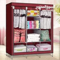  2 خزانة ملابس قماش - خزائن تخزين ملابس متنقلة حجم كبير سهولة تخزين ترتيب ملابسك بأجمل شكل