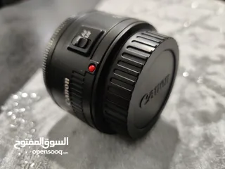  4 Canon EF 50mm f/1.8 II بحال الجديد بالكرتونه