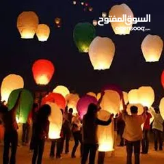  18 منطاد  مناطيد شعلة نار محلقه  للاعلى تكتب عليها امنياتك و تطللقها للسماء عاليا لون ابيض