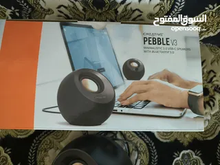  10 Creative Pebble V3 Minimalistic 2.0 USB-C Clear Dialog Enhancement Bluetooth 5.0 8W RMS /16W Peak Po