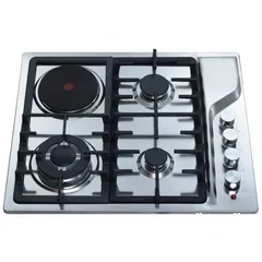  12 طباخ غاز وكهربا StarLux لون اسودطباخ غاز وكهربا StarLux لون سلفر .