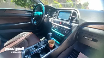  23 هونداي سوناتا 2018 فحص 3 جيد لون اسود ملوكي فل الفل اعلى فئة بانوراما بسعر مغري قابل للبدل