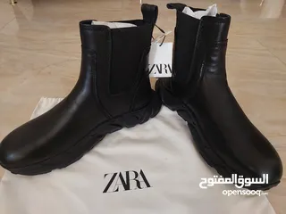  5 ZARA BLACK ANKLE BOOTS 2024 NEW.