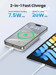  1 باور بانك  POWER BANK UGREEN يوجرين شحن لاسلكي مغناطيسي سريع 20 واط بسعة 10000mAh