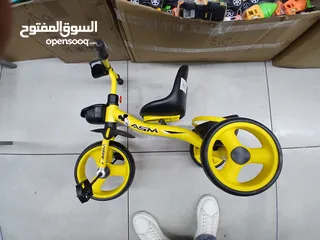  4 بسكليت أطفال جديد.... أشكال جميله.... هيكل معدن قوي...سعر جمله ب 19.99 دينار واصل