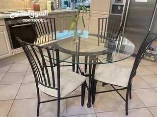  2 Dining table with 4 chairs  طاولة سفرة مع 4 كراسي