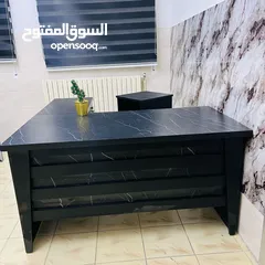  21 مكتب خشب لامينت 140*70 مستورد مع جانبية وطاولة وسط بسعر المصنع تفصيل جميع القياسات والموديلات