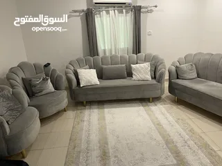  14 Beautiful gray sofa set للجادين فقط serious buyers