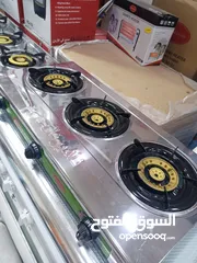  25 غاز 3عيون ستانلس ستيل ثقيل  عيون نحاس ونار حامية ونظام أمان حرق سعر 23دينار فقط لفترة محدودة مكفول