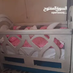  3 سرير اطفال خشب مستعمل