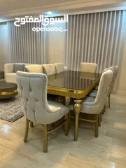  1 طاولات سفره فخمه مميزه مصنوعه من خشب زان والاتيه كفاله 3 سنوات