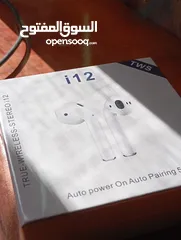 12 سماعه ايربود i12 لمس , مرفقه بشاحن ايفون ، قويه ، غنيه عن تعريف بسعر الجمله  android & iOS