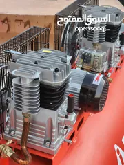  4 كمبريسر هواء 500 لتر بريشر 8 بار اصلي دبل مكينة هيد محرك 6 حصان اي بور COMPRESSOR IPOWER L 500L صبغ