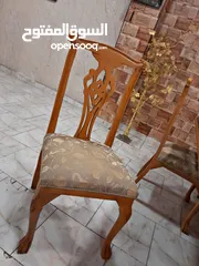  4 ‎ سفره 6 كراسي  فخمه  مميزه جداً خشب زان صلب بالكامل  استخدام بسيط جداً بحال الوكالة
