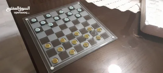  7 Glass Chess & Checkers  شطرنج و تشيكرز زجاجي