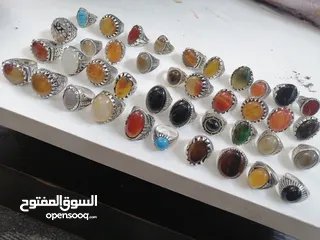  2 خواتم فضه مصريه مختومه 925 للبيع