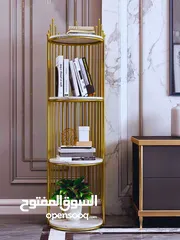  7 رف ملكي بخشب مطلي رخامي – لمسة فخامة ملوكية لبيتك  تصميم فااااخر من خشب مطلي رخامي أبيض 4 طوابق
