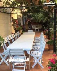  4 طاولة طوي بلاستيك خارجية للرحل والأعياد ميلاد