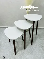  2 طقم الطاولات الجانبية الفاخرة – لمسة أناقة في كل زاوية من بيتك!   استمتع بتصميم عصري يجمع بين