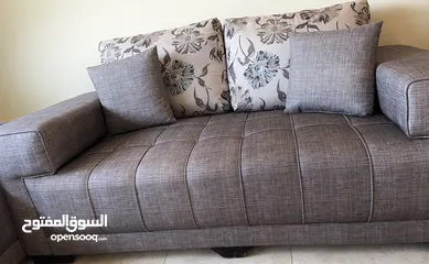  3 كنب رمادي 7 مقاعد