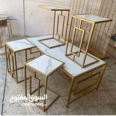  8 طاولات سفرة  طاولات وسط  طاولات سيرفس  مداخل
