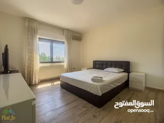  24 Bright furnished three bedroom apartment in Abdoun شقة مميزة ثلاث غرف نوم في عبدون بالقرب دير غبار