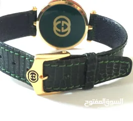  13 2  Gucci watches - crocodile leather- like new condition - ساعات جوتشي عدد 2- جلد تمساح اصلي- نادرة
