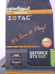  1 كرت شاشة Gforce gtx 650 2gb