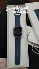  1 original apple watch SE 2023 GPS 40mm silver Aluminium with strom blue sport band for ladies woman