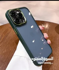  1 كفر موبايل ملون حواف مع حماية عدسة الكاميرا