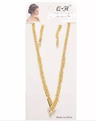  2 fancy gold necklace