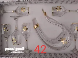  15 اطقم شربات وأطقم كوبيات 12 قطعه