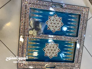  4 طاولة زهر صدف يدوي