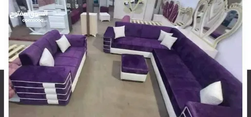  3 اطقم كورنر حرف ال مع مجوزه 9مقاعد جميع الالوان متوفره عرض لاخر الشهر من المصنع بسعر الجمله
