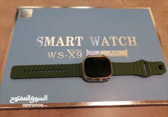  3 ساعة يد ذكية للبيع ULTRA WS-X9 مستعملة حالة ممتازة بالكرتون وكل الملحقات موجودة