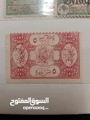  5 طوابع بريدية عثمانيه ومميز