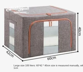  1 شنط تخزين صناديق ترتيب الملابس عدد 3 حجم كبير صناديق تخزين ملابس - Clothes Organiser صندوق تخزين قما