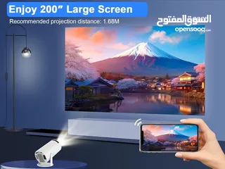  3 Universal HY300 Ultra HD High Dynamic Range 180 Degree Flip Portable Projector بروجكتور محمول